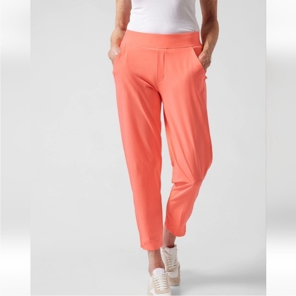 NWT ATHLETA Brooklyn Ankle Pant In Coral. Size 2 - Picture 1 of 15